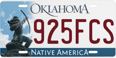 OK license plate 925FCS