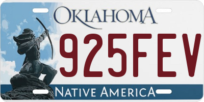 OK license plate 925FEV