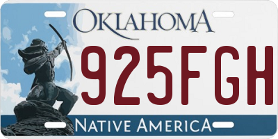 OK license plate 925FGH