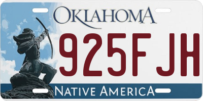 OK license plate 925FJH