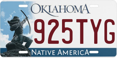 OK license plate 925TYG
