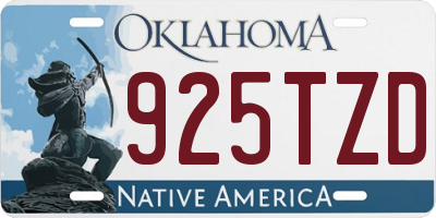 OK license plate 925TZD