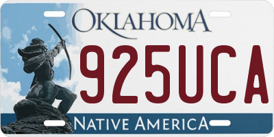 OK license plate 925UCA