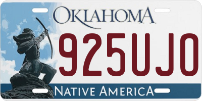 OK license plate 925UJO