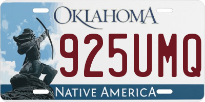 OK license plate 925UMQ