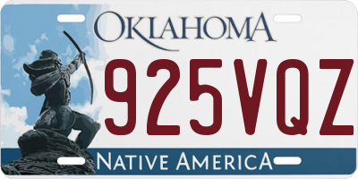 OK license plate 925VQZ