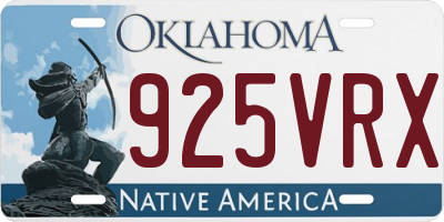 OK license plate 925VRX