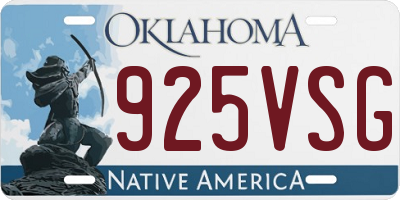 OK license plate 925VSG