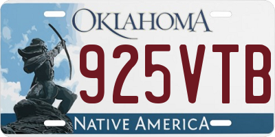 OK license plate 925VTB