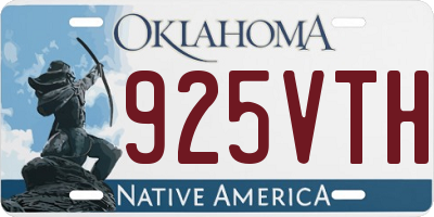 OK license plate 925VTH