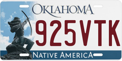 OK license plate 925VTK