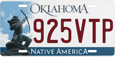 OK license plate 925VTP