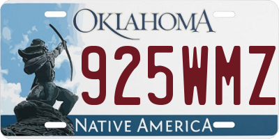 OK license plate 925WMZ