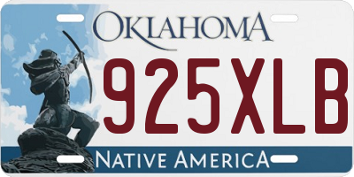 OK license plate 925XLB