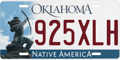 OK license plate 925XLH