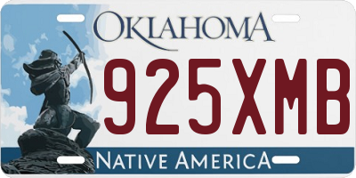 OK license plate 925XMB