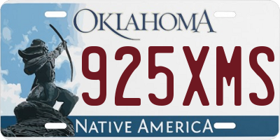OK license plate 925XMS