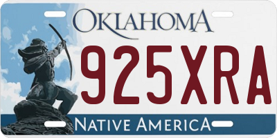 OK license plate 925XRA