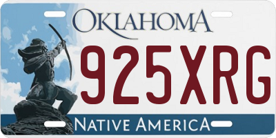 OK license plate 925XRG