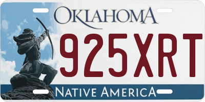 OK license plate 925XRT