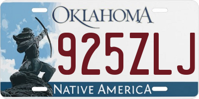 OK license plate 925ZLJ