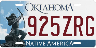 OK license plate 925ZRG