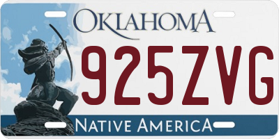 OK license plate 925ZVG