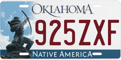 OK license plate 925ZXF