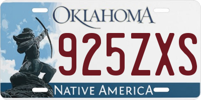 OK license plate 925ZXS
