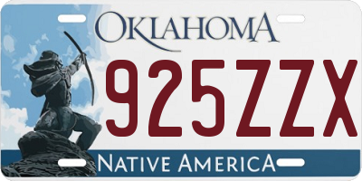 OK license plate 925ZZX