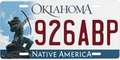 OK license plate 926ABP