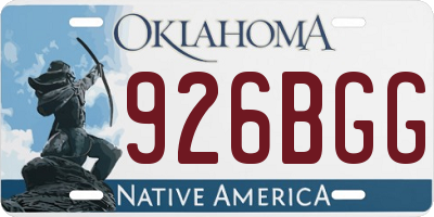 OK license plate 926BGG
