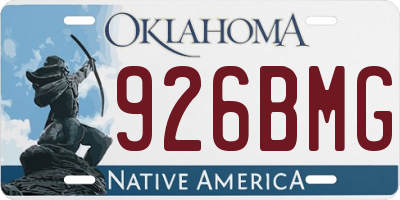 OK license plate 926BMG