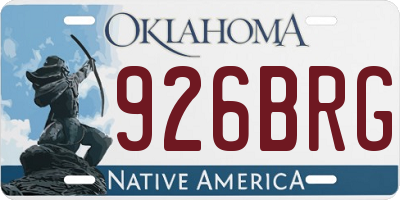 OK license plate 926BRG