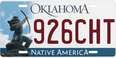 OK license plate 926CHT
