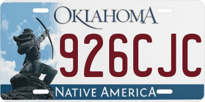 OK license plate 926CJC