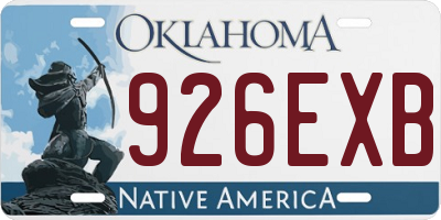 OK license plate 926EXB