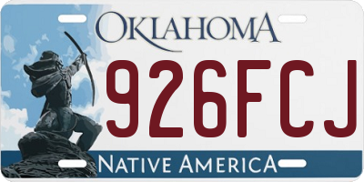 OK license plate 926FCJ