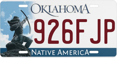 OK license plate 926FJP