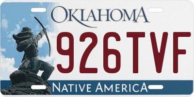 OK license plate 926TVF