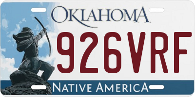 OK license plate 926VRF