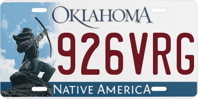 OK license plate 926VRG