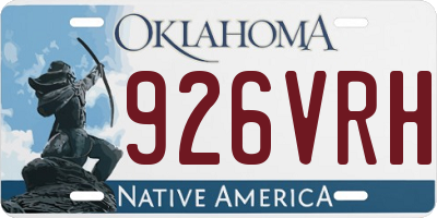 OK license plate 926VRH