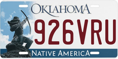 OK license plate 926VRU