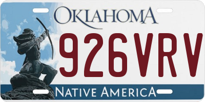 OK license plate 926VRV