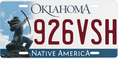OK license plate 926VSH