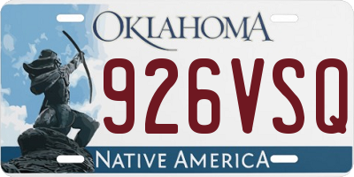 OK license plate 926VSQ