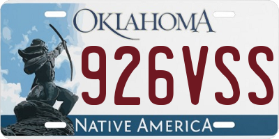OK license plate 926VSS