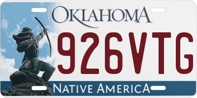 OK license plate 926VTG