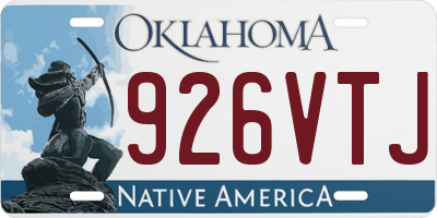 OK license plate 926VTJ